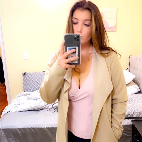 pink old navy wrap waffle shirt. - Picture 3 of 3